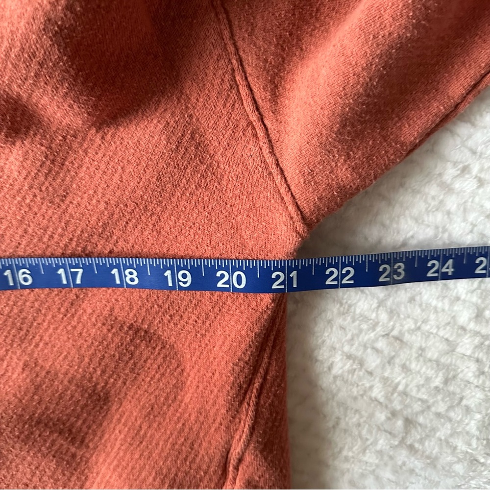 Madewell MWL Airyterry Hoodie Sweatshirt size small, heather weathered brick red - Picture 4 of 10